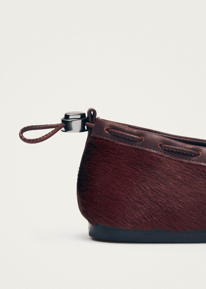 Gill Soft Burgundy Leather Ballet Flats from Alohas