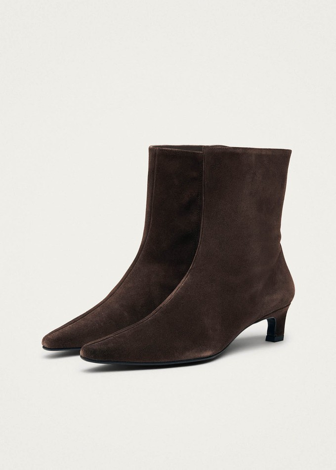 Ambar Suede Brown Leather Ankle Boots from Alohas