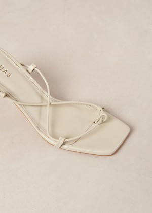 Bellini Cream Leather Sandals from Alohas