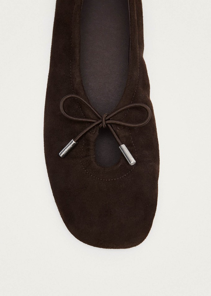 Rosalind Recycled Brown Leather Ballet Flats from Alohas