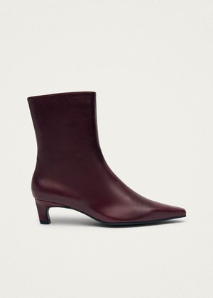 Ambar Rift Burgundy Leather Ankle Boots from Alohas