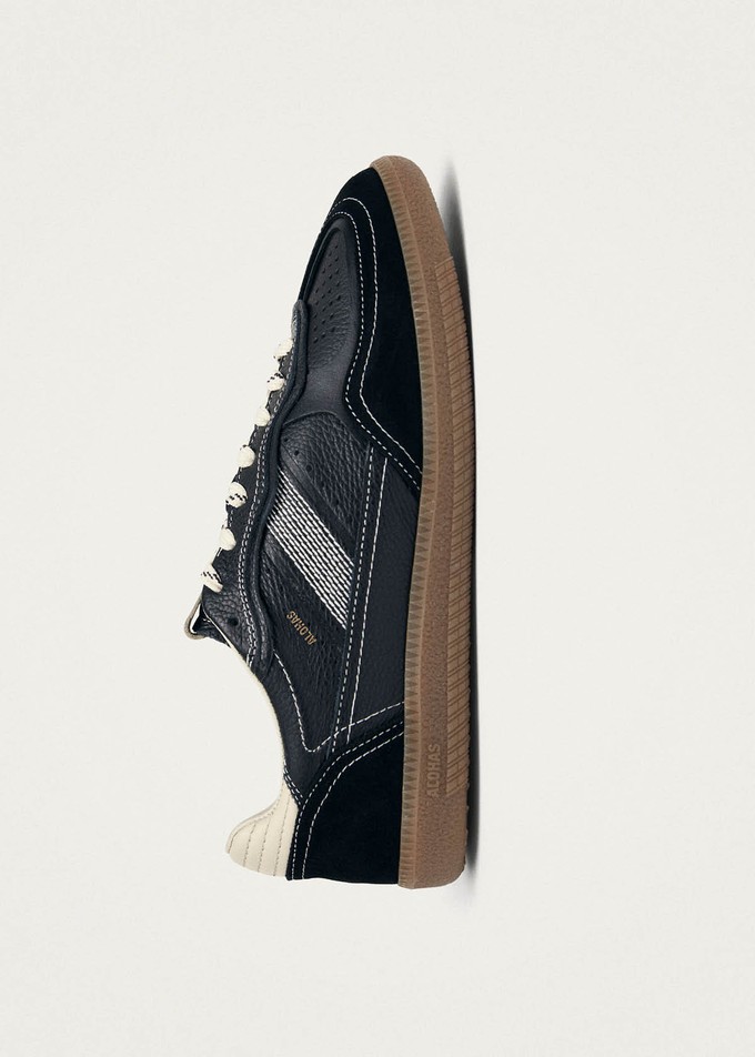Tb.490 Rife Grain Black & Cream Leather Sneakers from Alohas