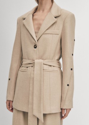 Beth Beige Blazer from Alohas
