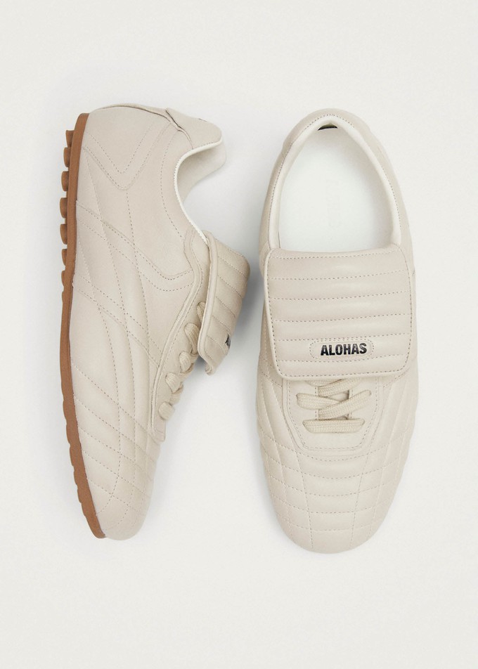 Tb.99 Cream Leather Sneakers from Alohas