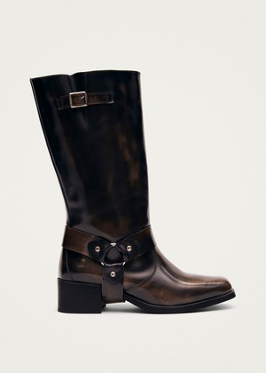 Rocky Brushed Brown Leather Boots from Alohas