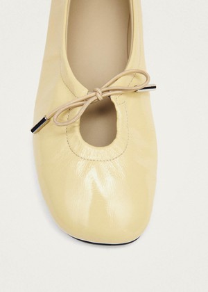 Rosalind Patent Vanilla Leather Ballet Flats from Alohas