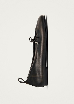 Rosalind Brushed Brown Leather Ballet Flats from Alohas
