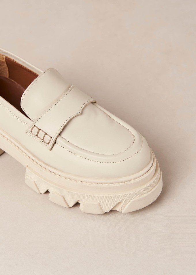 Trailblazer Cream Leather Loafers from Alohas