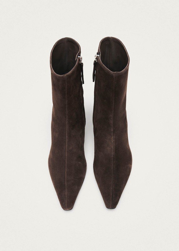 Ambar Suede Brown Leather Ankle Boots from Alohas
