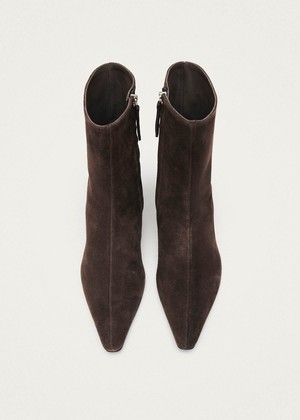 Ambar Suede Brown Leather Ankle Boots from Alohas