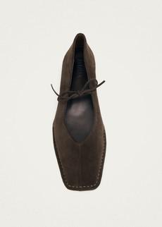 Sway Suede Coffee Brown Leather Ballet Flats via Alohas