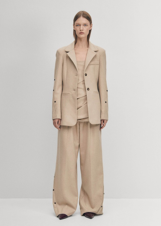 Beth Beige Blazer from Alohas