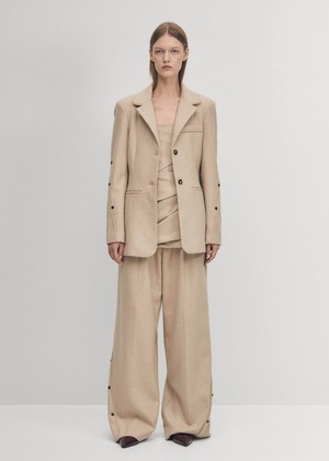 Beth Beige Blazer from Alohas