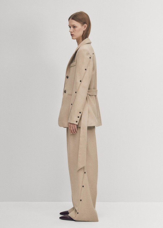 Beth Beige Blazer from Alohas