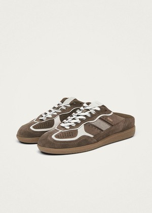 Tb.490 Mule Taupe Leather Sneakers from Alohas