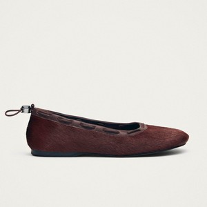 Gill Soft Burgundy Leather Ballet Flats from Alohas