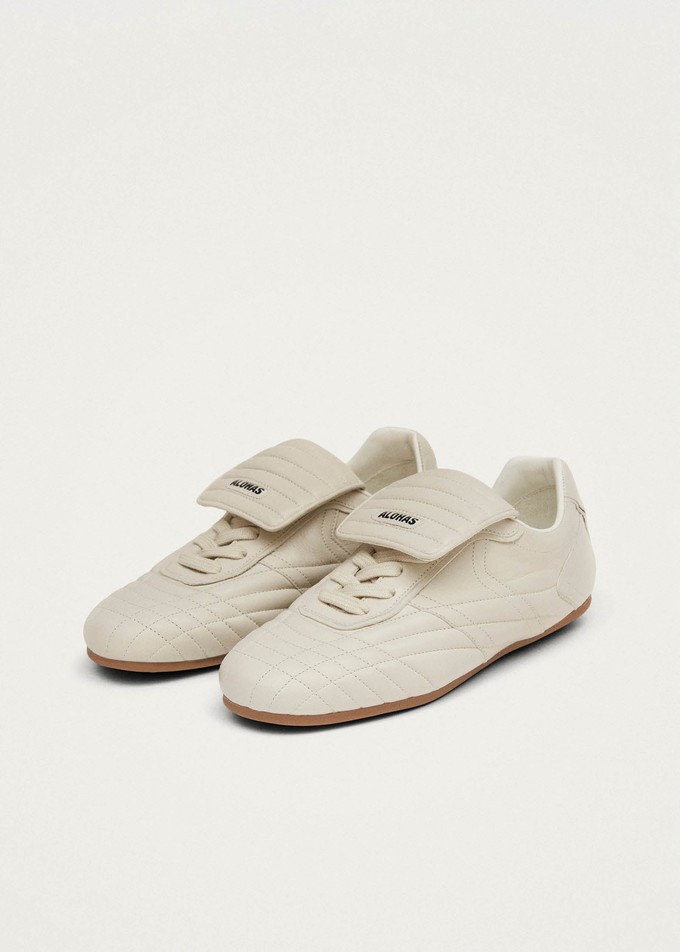 Tb.99 Cream Leather Sneakers from Alohas