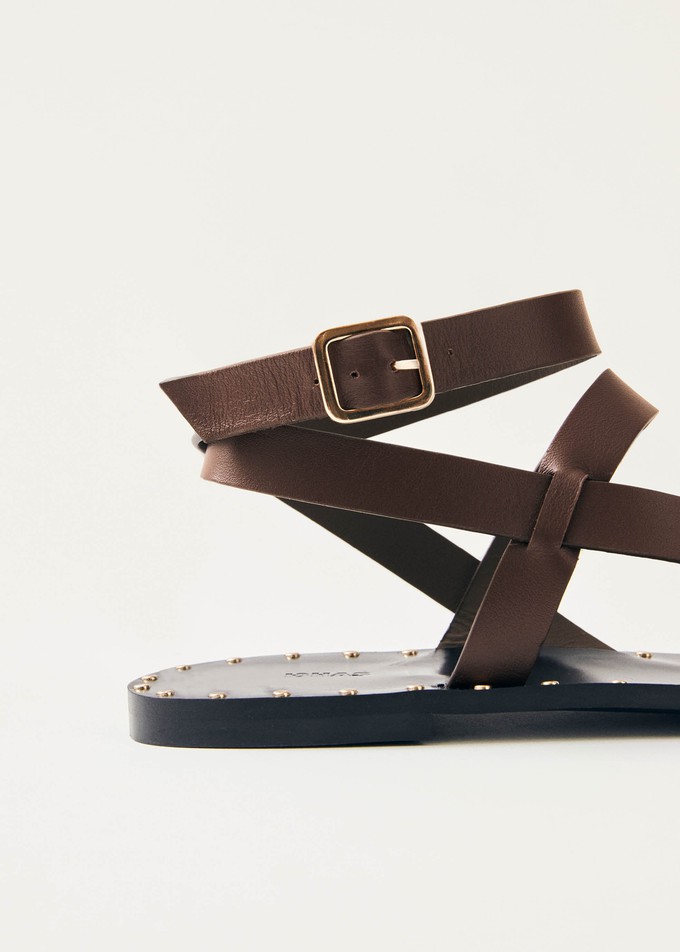 Tallula Brown Leather Sandals from Alohas