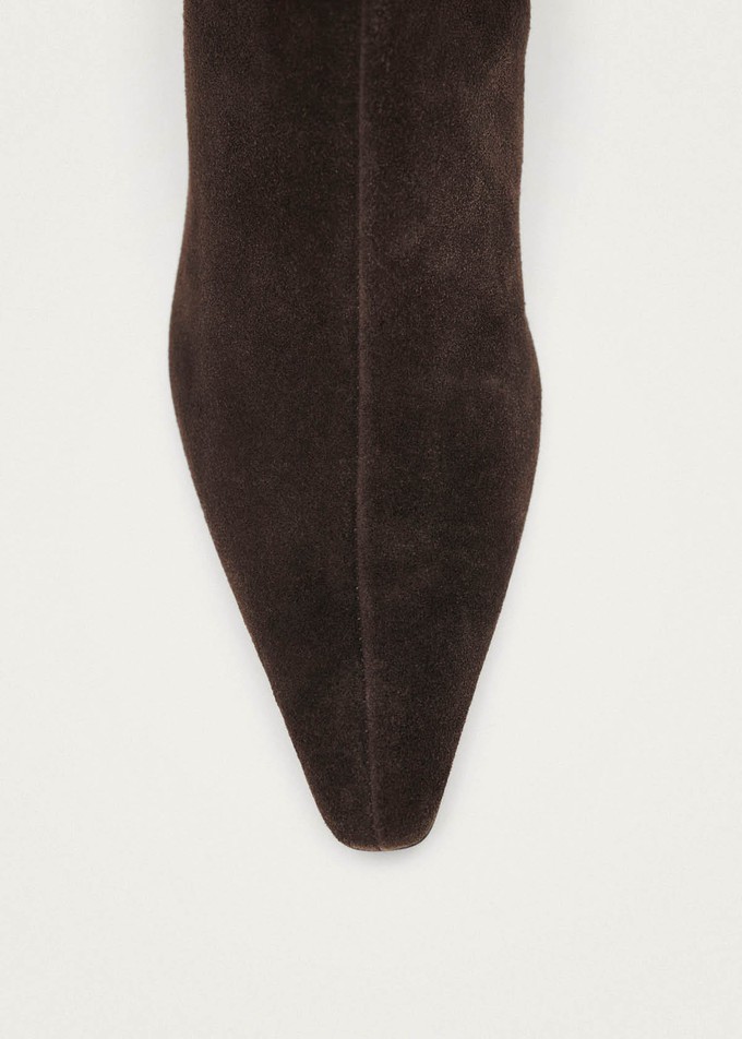 Ambar Suede Brown Leather Ankle Boots from Alohas