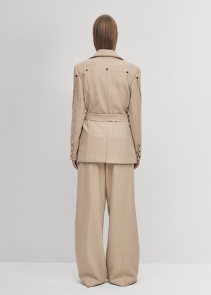 Beth Beige Blazer from Alohas