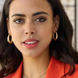 Lola Large Curve Hoop Earrings from Amadeus