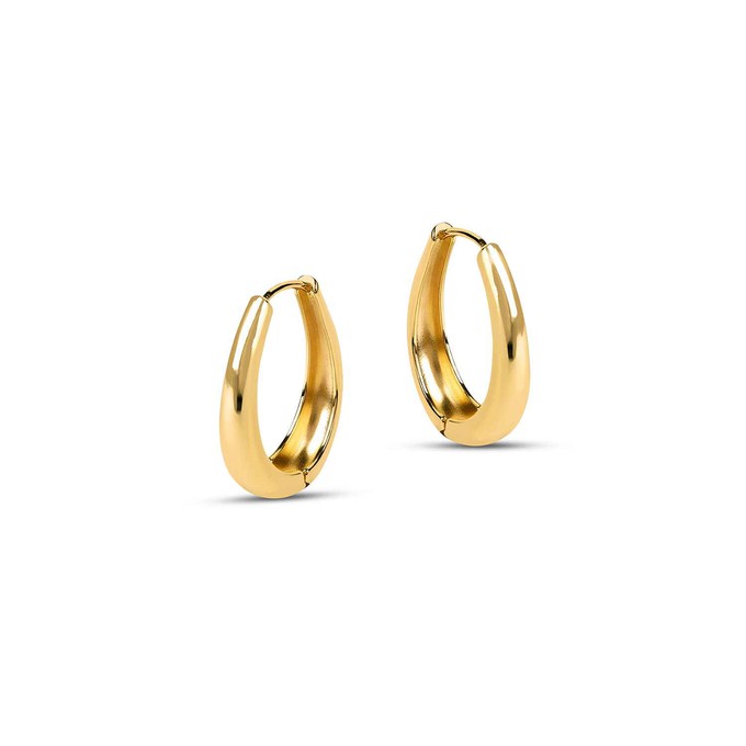 Lola Large Curve Hoop Earrings from Amadeus
