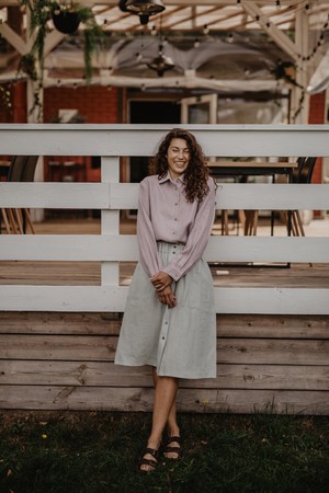 DAISY skirt in Cream from AmourLinen