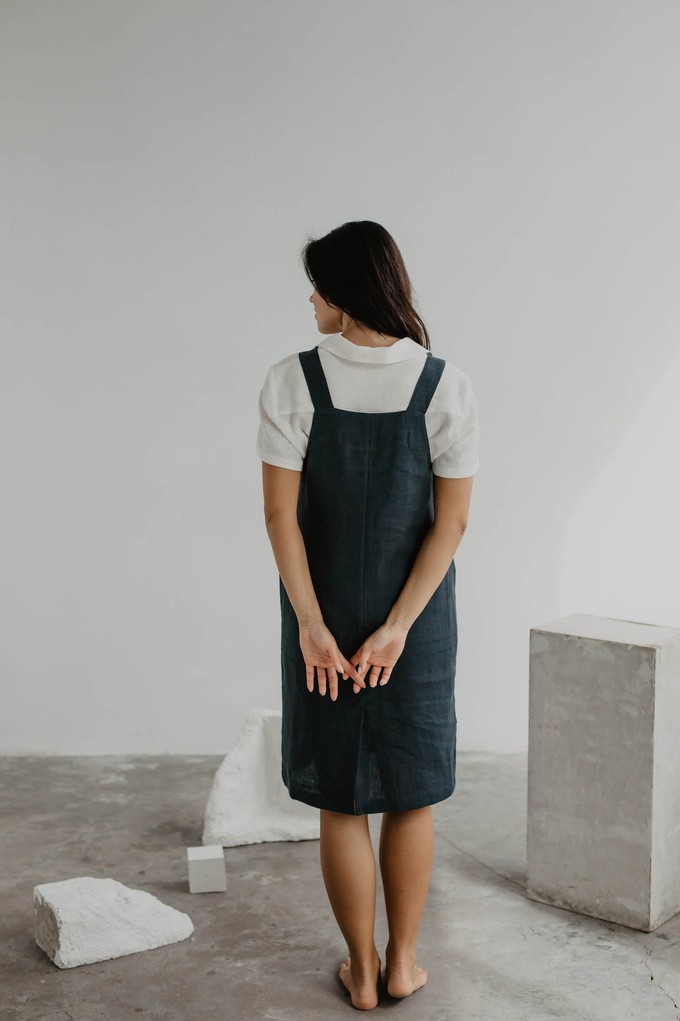 JADE dress in Charcoal from AmourLinen