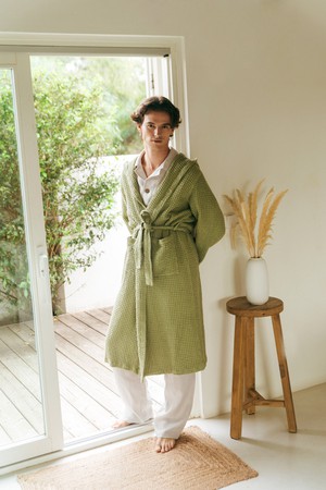 Waffle men's bathrobe | ARCHIVE SALE from AmourLinen