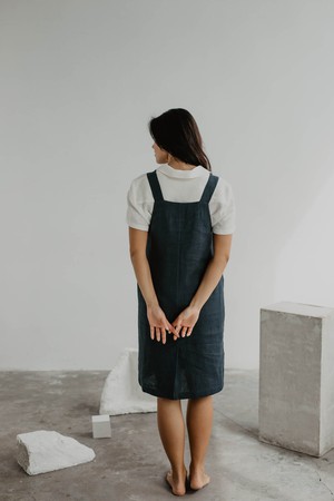 Linen apron dress JADE | ARCHIVE SALE from AmourLinen