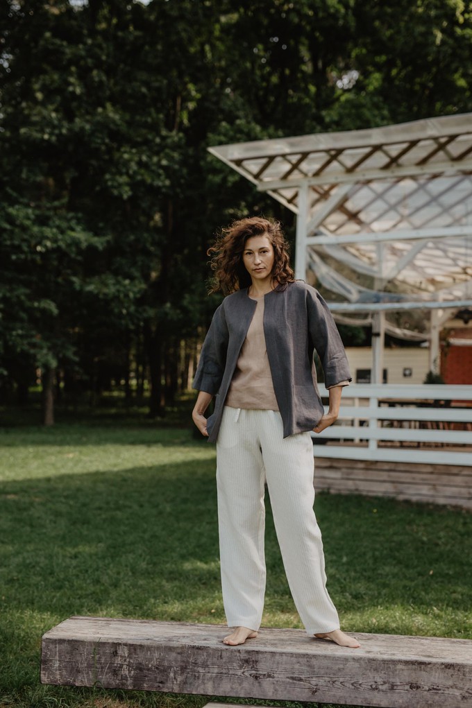 KYIV jacket in Charcoal from AmourLinen