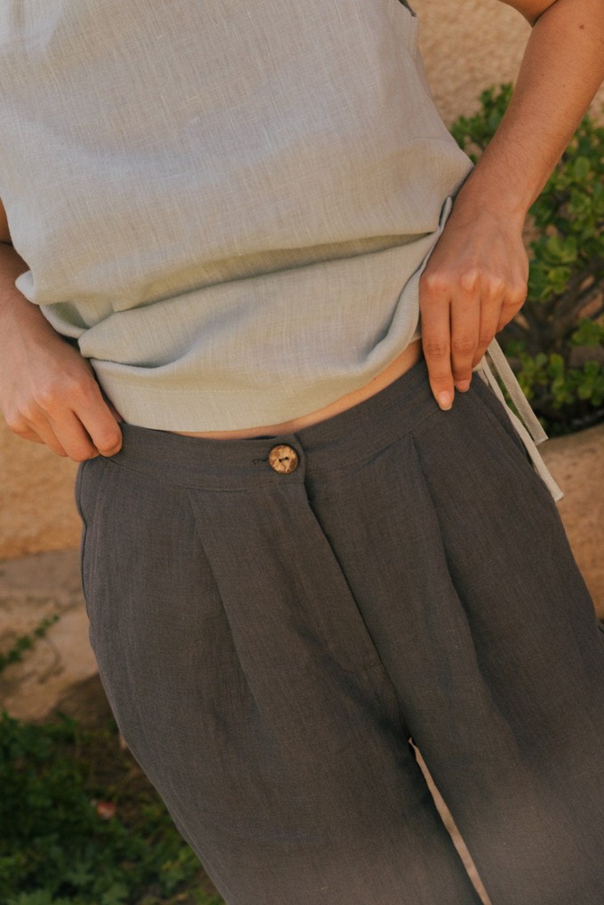 LYDIA pants in Charcoal from AmourLinen