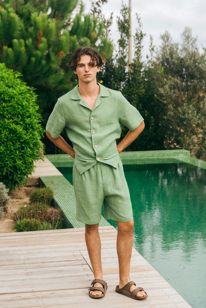 Loungewear set ASPEN in Matcha Green from AmourLinen