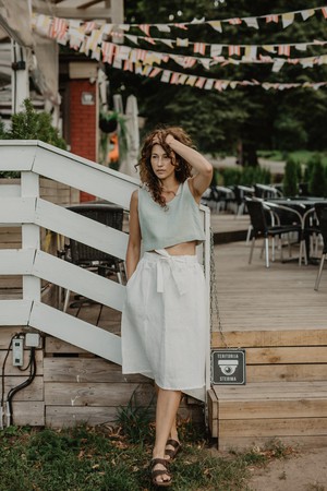 Bergen skirt in Cream | sale from AmourLinen