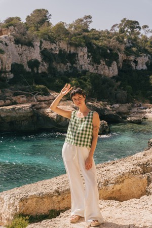 LEAH pants in White from AmourLinen