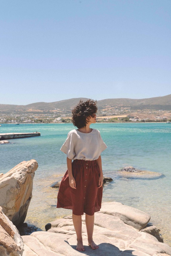 DAISY skirt in Terracotta from AmourLinen