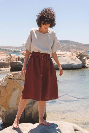 DAISY skirt in Terracotta from AmourLinen
