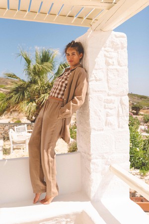 MARRAKESH shirt in Rosy Brown from AmourLinen
