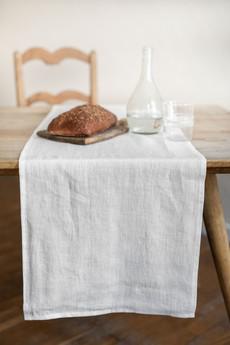 Linen table runner in Cream via AmourLinen