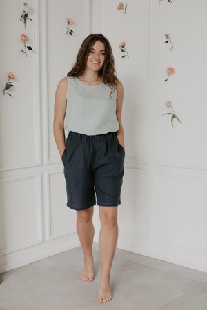 Long linen shorts MATILDA from AmourLinen
