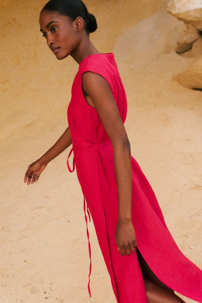 AURORA dress in Viva Magenta from AmourLinen