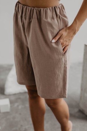 MATILDA shorts in Rosy Brown from AmourLinen