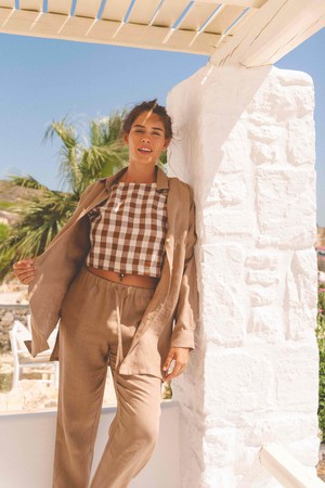 MARRAKESH shirt in Rosy Brown from AmourLinen