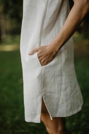 Linen slip dress ZOE from AmourLinen