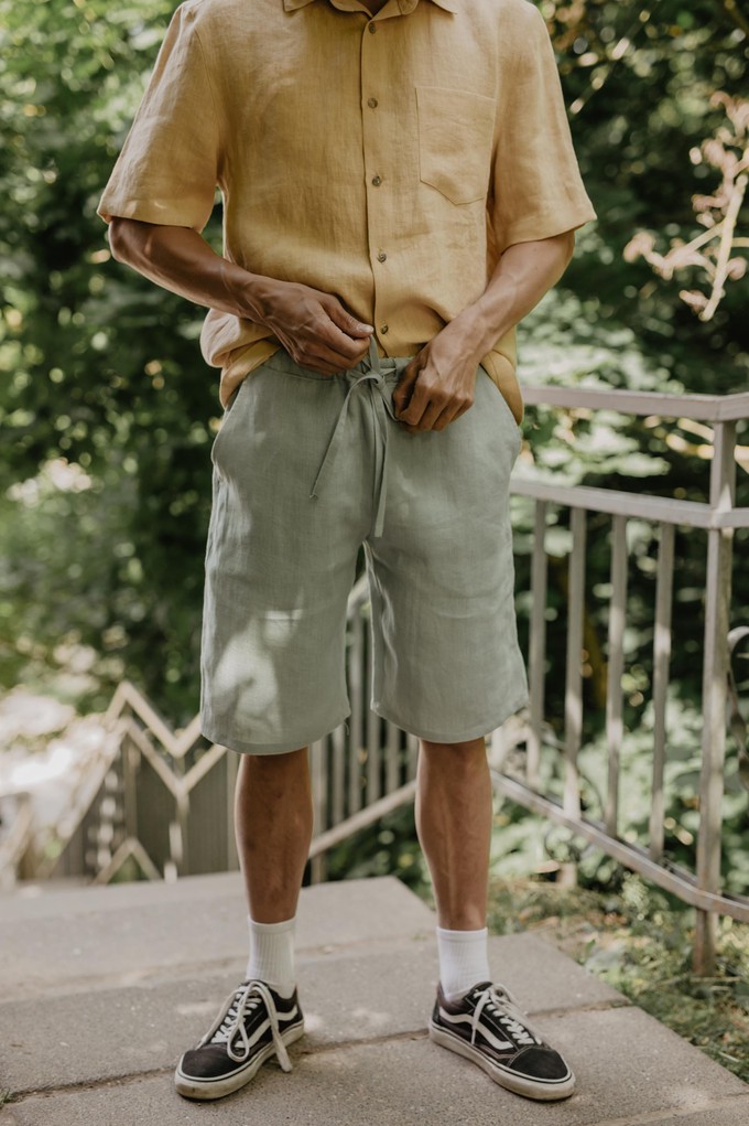 HERMES shorts in Sage Green from AmourLinen