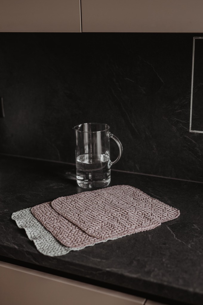 Linen waffle wash cloths (set of 3) from AmourLinen