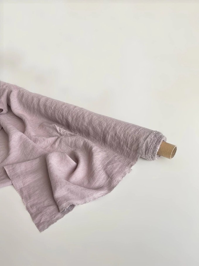 Dusty Rose 95" / 240 cm linen fabric from AmourLinen