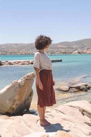 DAISY skirt in Terracotta from AmourLinen