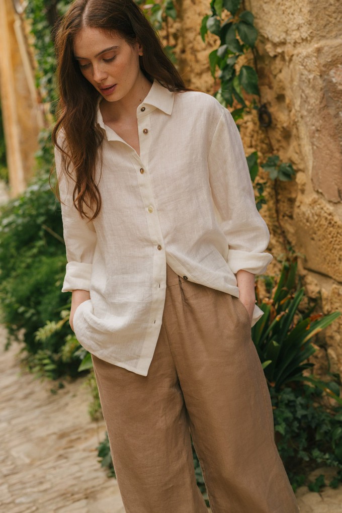 Nordkapp classic linen shirt in White from AmourLinen