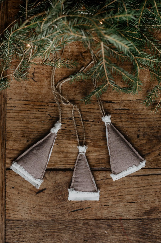 Christmas tree decorations (set of 3) from AmourLinen